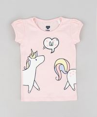 Blusa-Infantil-com-Estampa-de-Unicornio-Manga-Curta-Decote-Redondo-Rose-9301885-Rose_1