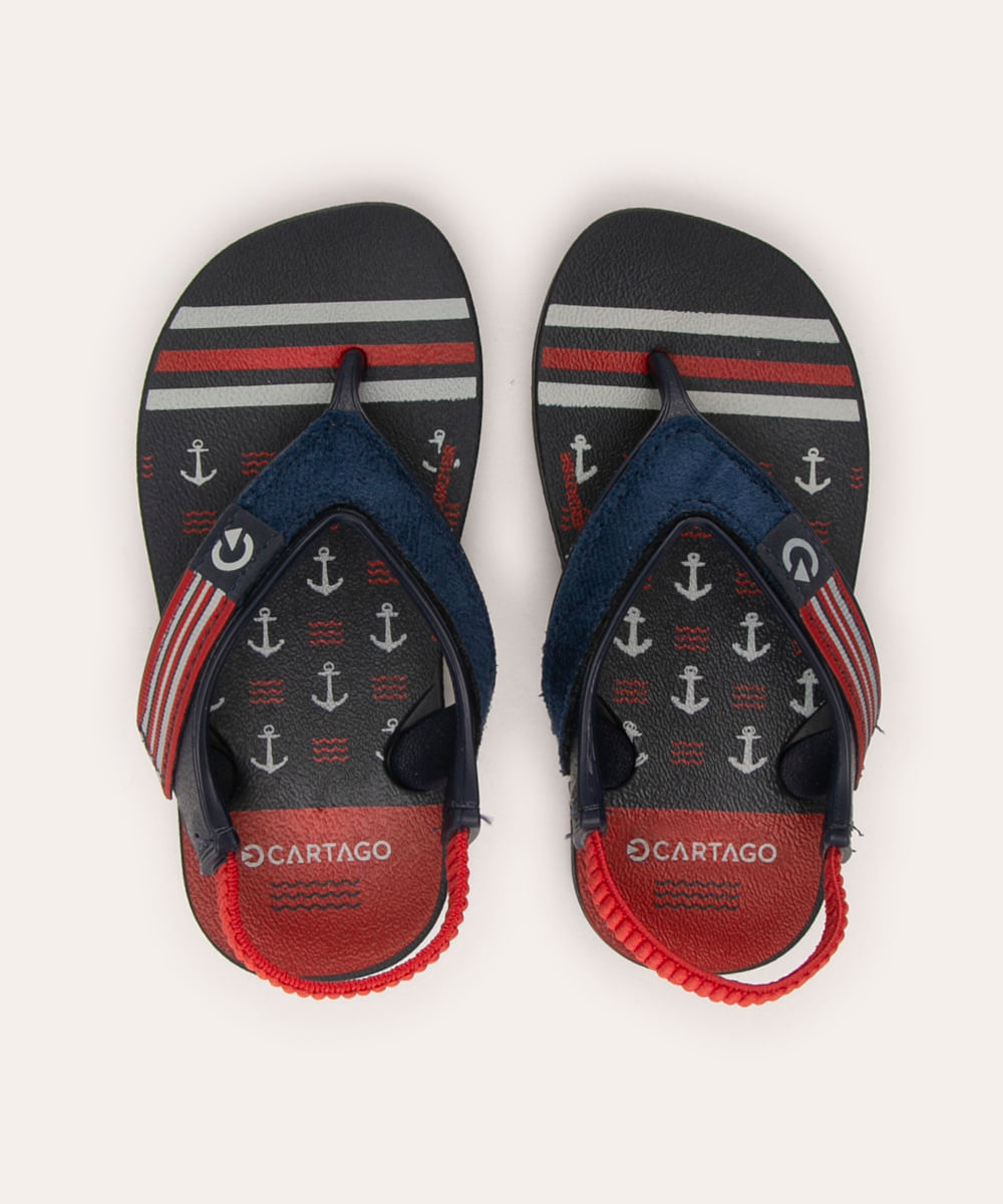 chinelo infantil cartago dakar plus azul