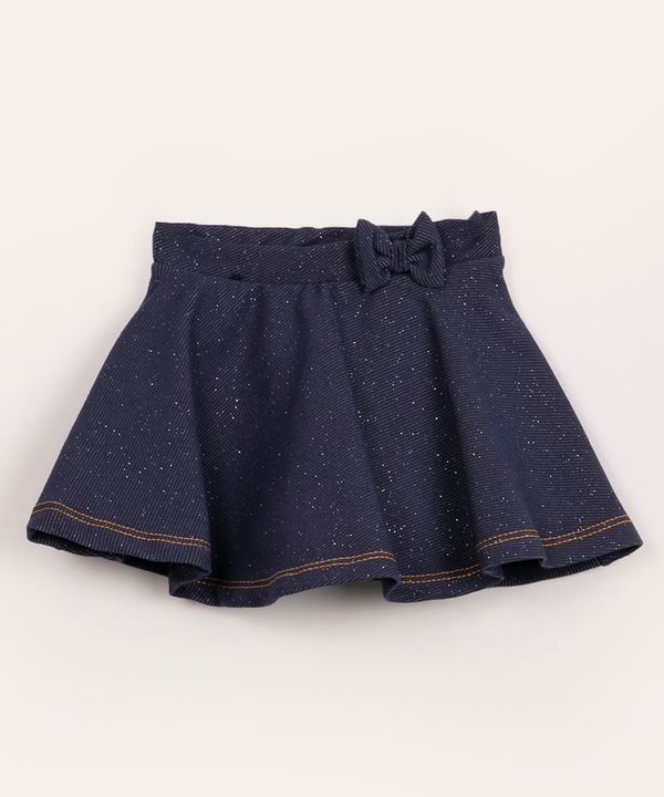 short saia infantil com glitter azul escuro 4