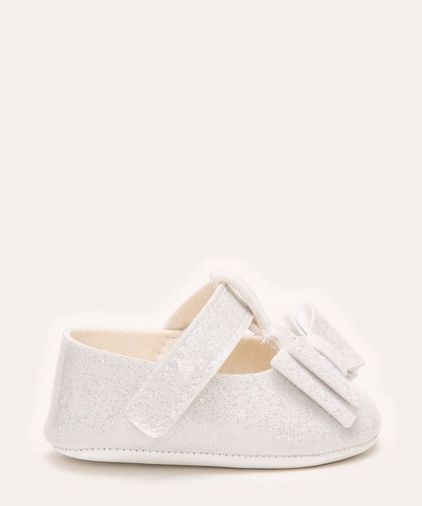 sapatilha infantil com glitter pimpolho branca 4