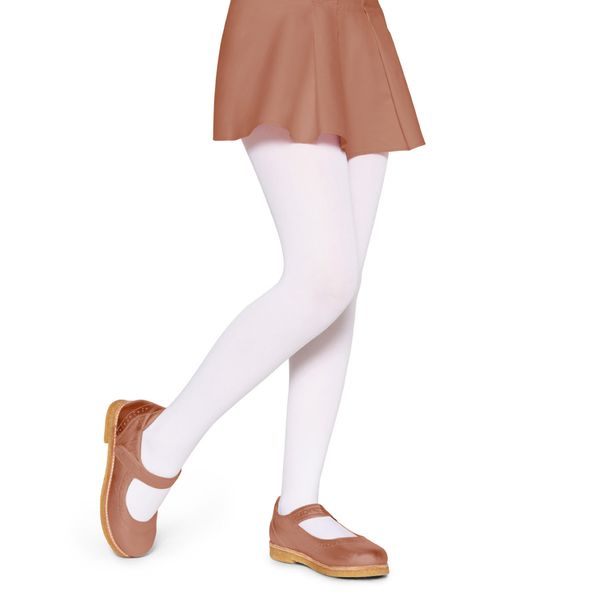 meia calça infantil de algodão lobinha branco G