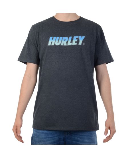 Camiseta Big Masculina Hurley Over Manga Curta Estampada - Preto - Home