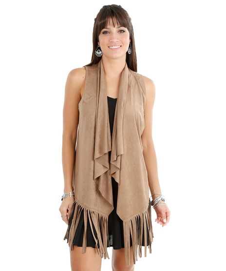 Colete-com-Franjas-Marrom-Claro-8161844-Marrom_Claro_1