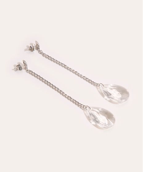 par-de-brinco-corrente-com-pedra-em-gota-prateado-1033116-Prateado_1