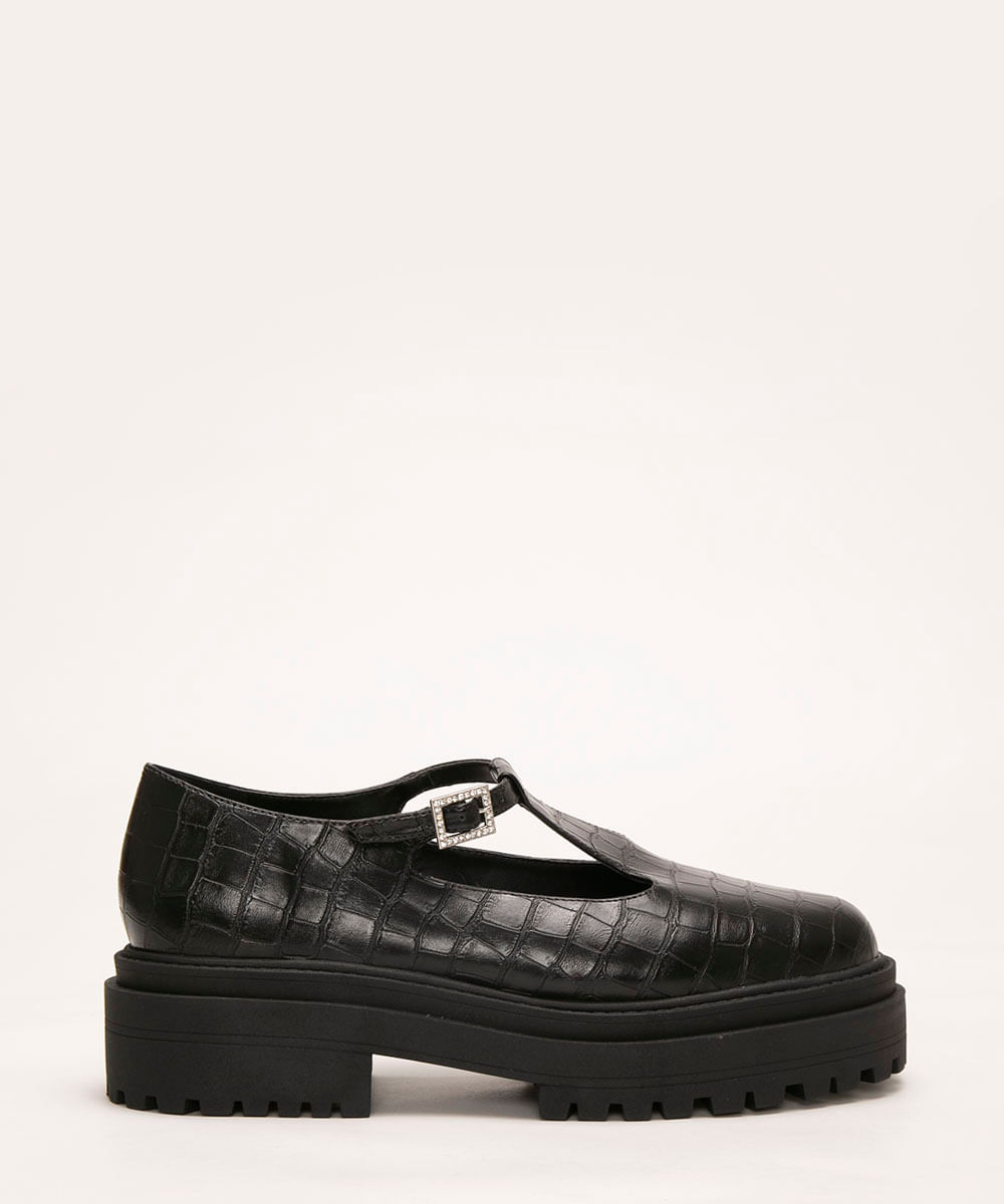 sapato oxford croco duda beat preto