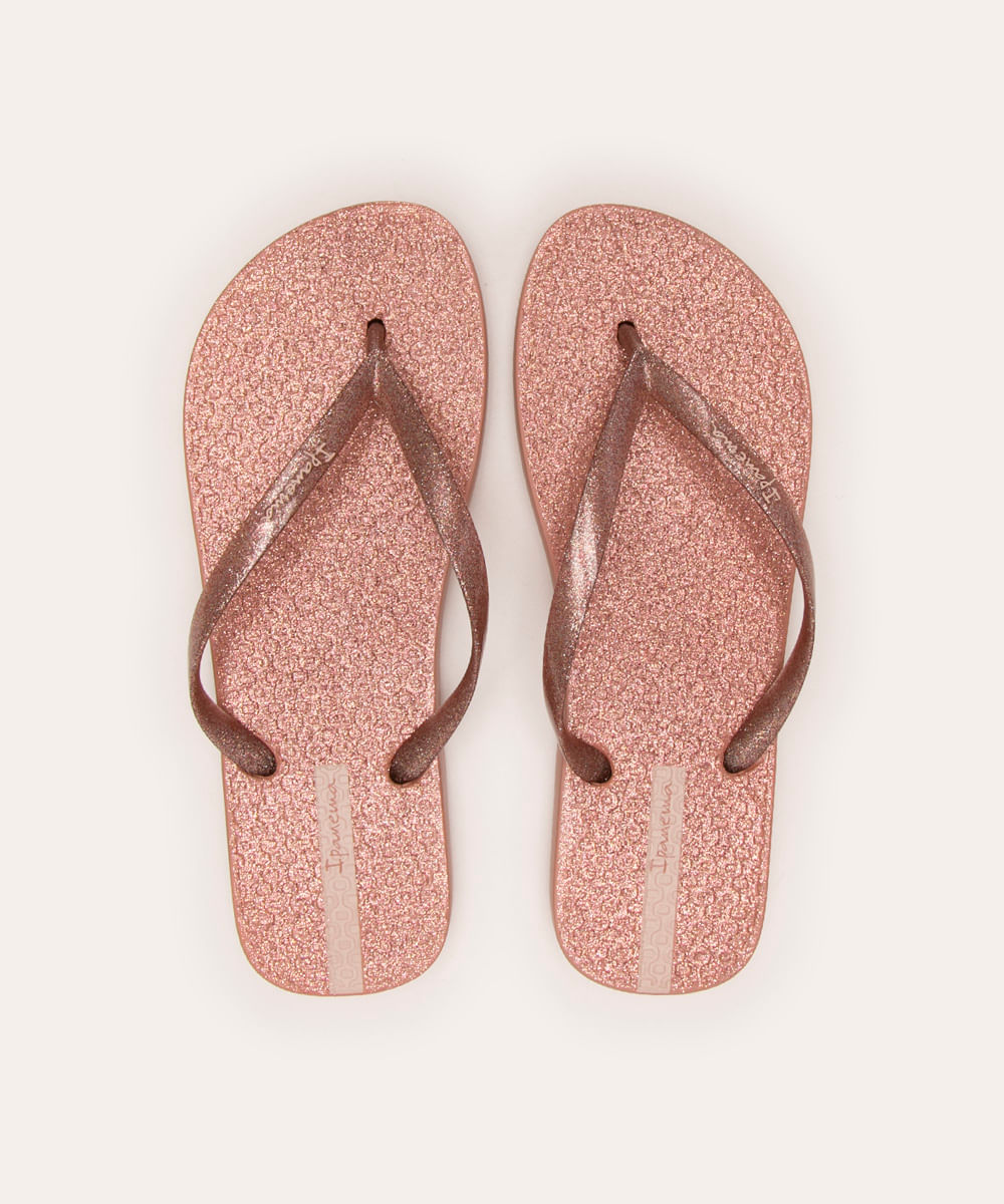 chinelo ipanema glitter rosa