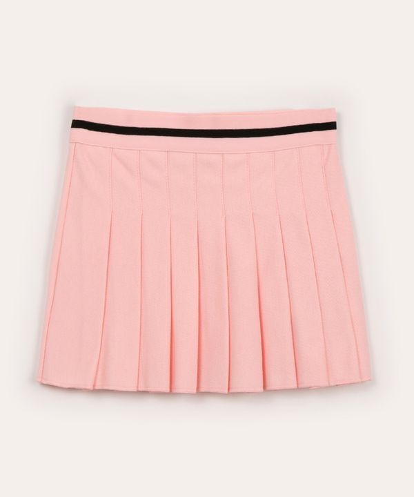 saia infantil com pregas rosa claro 10
