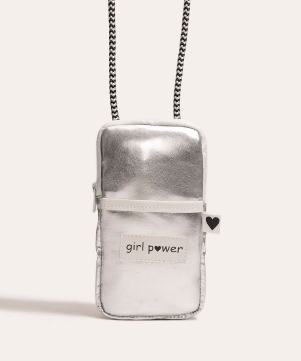 bolsa infantil shoulder bag para celular prata Único