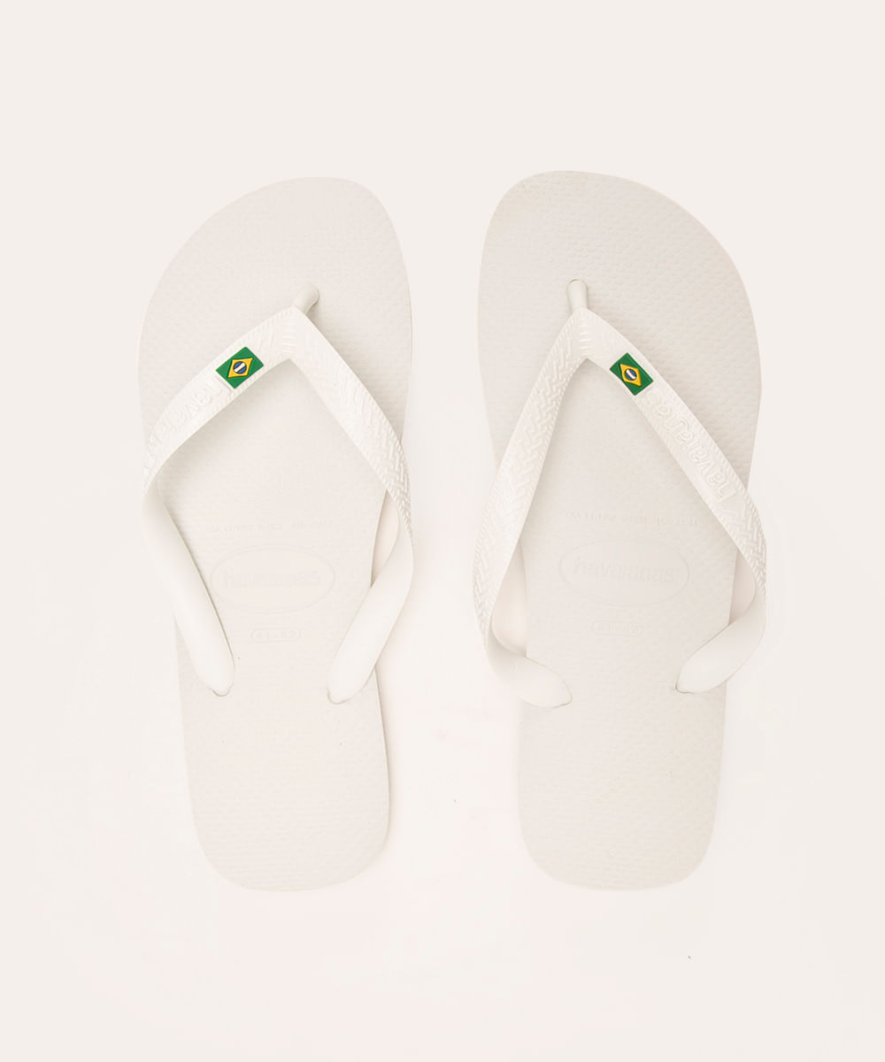 chinelo havaianas brasil branco