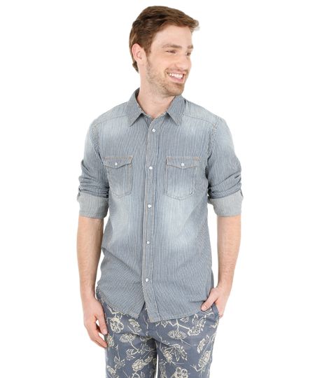 Camisa-Jeans-Listrada-Azul-Escuro-8048068-Azul_Escuro_1 Camisa-Jeans-Listrada-Azul-Escuro-8048068-Azul_Escuro_1