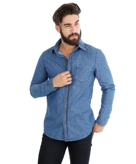 Camisa-Jeans-com-Bolso-Azul-Medio-8233544-Azul_Medio_1
