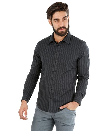 Camisa-Slim-Listrada-Preta-7982301-Preto_1 Camisa-Slim-Listrada-Preta-7982301-Preto_1