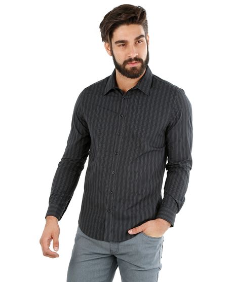 Camisa-Slim-Listrada-Preta-7982301-Preto_1