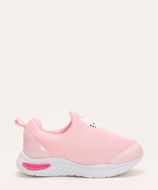 tênis infantil calce fácil hello kitty rosa 21