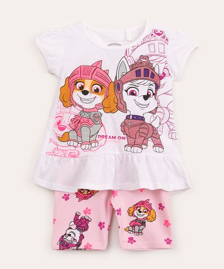 conjunto-infantil-manga-curta---short-patrulha-canina-glitter-off-white-1031042-Off_White_1