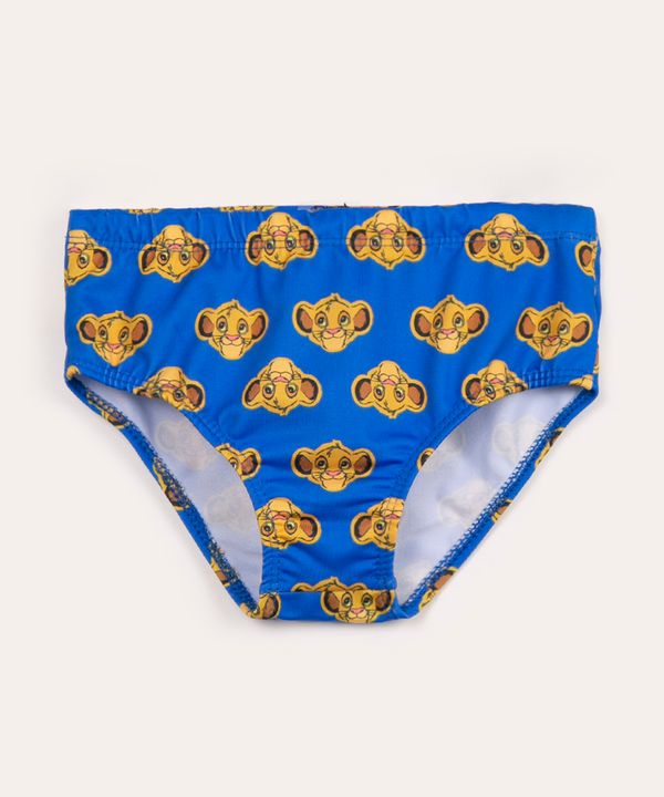 Sunga Infantil Simba Estampada com Proteção UV50+ Azul 3