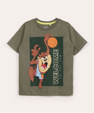 Camiseta-Infantil-Taz-Space-Jam-Manga-Curta-Verde-Militar-9990056-Verde_Militar_1