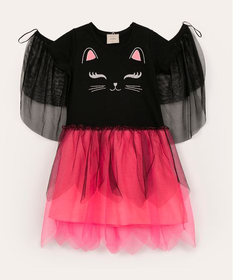vestido-infantil-com-tule-halloween-gatinha-manga-curta---asas-preto-9999386-Preto_1