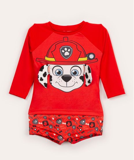 conjunto-infantil-de-praia-manga-longa---sunga-marshall-com-protecao-uv50--vermelho-1027121-Vermelho_1