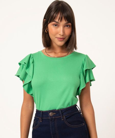 blusa-canelada-manga-com-babado-verde-medio-1035636-Verde_Medio_1