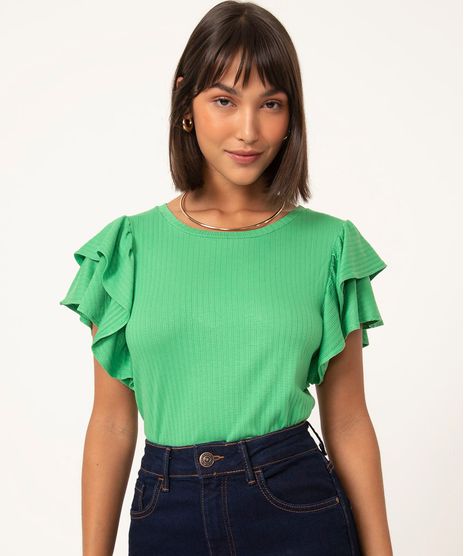 blusa-canelada-manga-com-babado-verde-medio-1035636-Verde_Medio_1