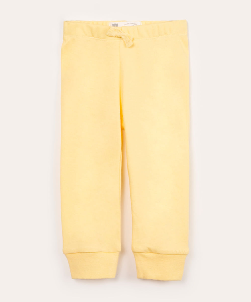 calça infantil básica amarela