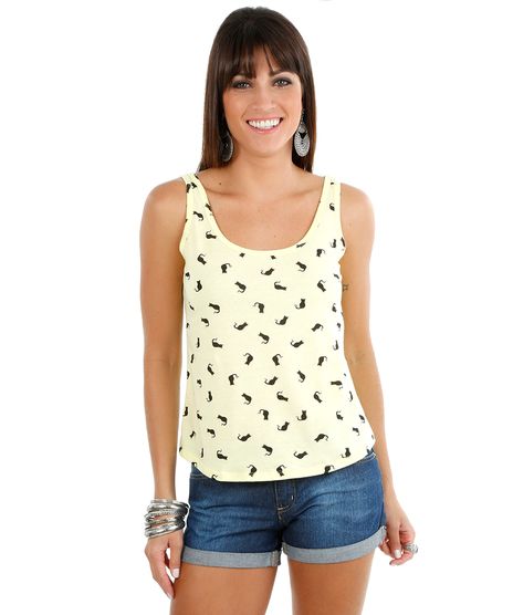 Regata-de-Gatinhos-Amarelo-Claro-8236664-Amarelo_Claro_1
