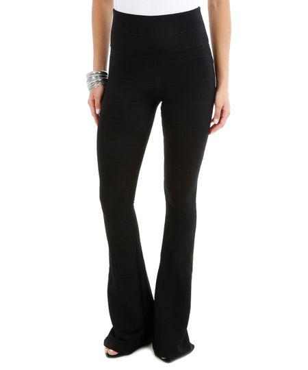 Calca-Flare-Bandagem-Preta-8220431-Preto_1 Calca-Flare-Bandagem-Preta-8220431-Preto_1
