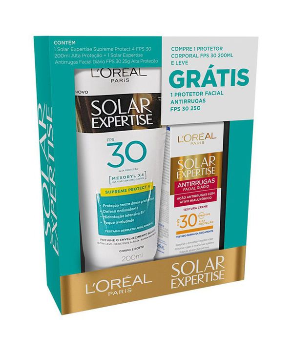 Kit Protetor Solar Corporal Solar Expertise FPS 30 200ml + Protetor Solar Facial Antirrugas FPS 30 - 25g Único Único