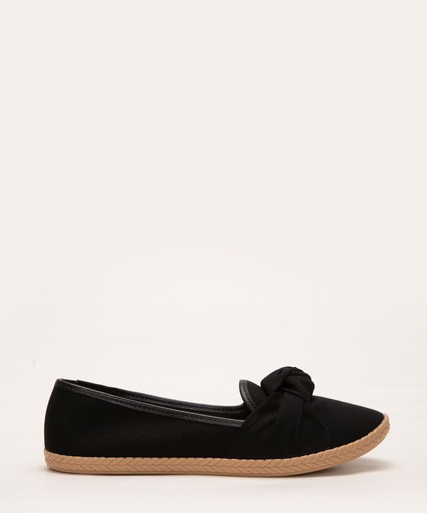 slipper com nó moleca preto 34