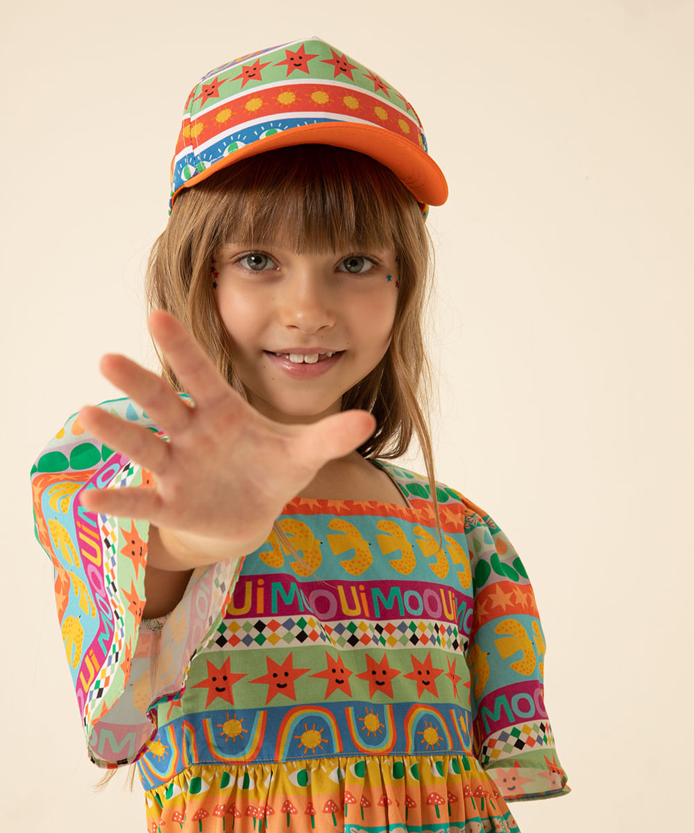 boné infantil aba curva mundo mooui multicor