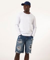 Bermuda-Slim-Jeans-Destroyed-com-Bolsos-Azul-Escuro-9981484-Azul_Escuro_5