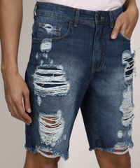 Bermuda-Slim-Jeans-Destroyed-com-Bolsos-Azul-Escuro-9981484-Azul_Escuro_6
