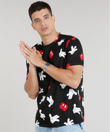Camiseta-Masculina-Estampada-Mickey-Manga-Curta-Gola-Careca-Preta-8775229-Preto_1