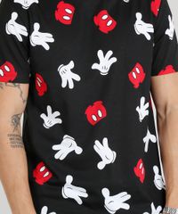 Camiseta-Masculina-Estampada-Mickey-Manga-Curta-Gola-Careca-Preta-8775229-Preto_4