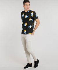 Camiseta-Masculina-Estampada-Pato-Donald-Manga-Curta-Gola-Careca-Preta-9306837-Preto_3