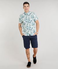 Camisa-Masculina-Estampada-de-Folhagens-Manga-Curta-Bege-Claro-9303652-Bege_Claro_3