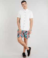 Short-Masculino-Estampado-de-Folhagens-com-Cordao-e-Faixa-Lateral-Coral-9308696-Coral_3