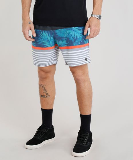 Short-Masculino-com-Estampa-e-Cordao-Chumbo-9271444-Chumbo_1