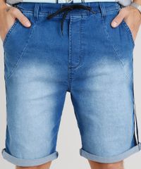 Bermuda-Jeans-Masculina-com-Cordao-e-Faixa-Lateral-Azul-Medio-9283477-Azul_Medio_4