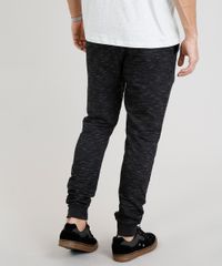 Calca-Masculina-Jogger-em-Moletom-Mescla-Preta-9297449-Preto_2