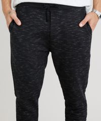 Calca-Masculina-Jogger-em-Moletom-Mescla-Preta-9297449-Preto_4