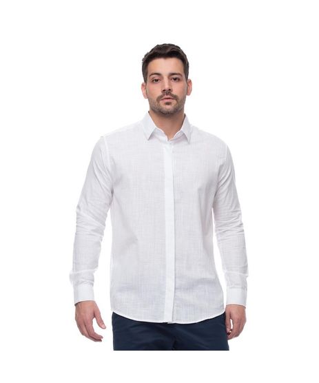 camisa masculina plus size algodão xadrez manga longa casual teodoro  camisaria azul - C&A