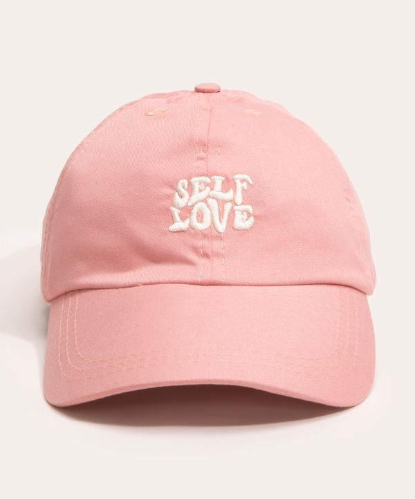 boné aba curva self love rosa Único