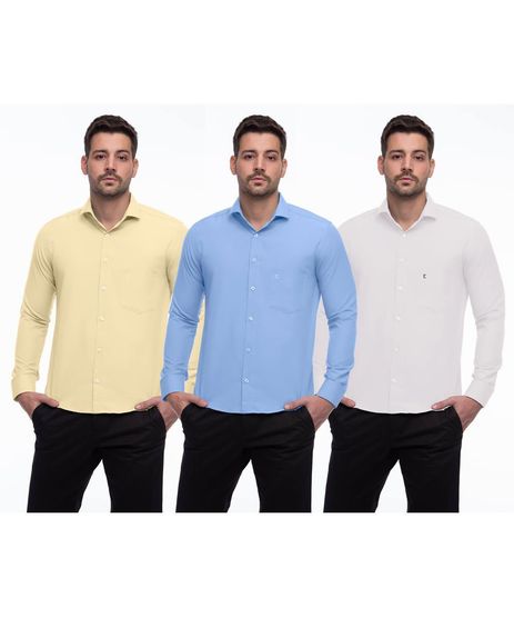 camisa masculina plus size algodão xadrez manga longa casual teodoro  camisaria azul - C&A