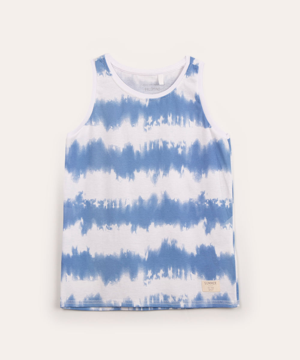 regata infantil tie dye azul