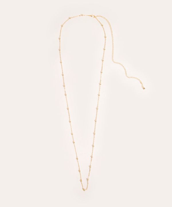 cinto de corrente com bolinhas dourado Único