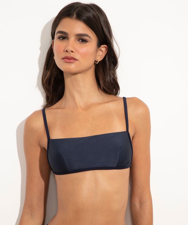 biquíni top faixa mindset com proteção uv50 azul marinho PP