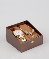Kit-de-Relogio-Analogico-Mondaine-Feminino---Pulseira---53671LPMVDE2KA-Dourado-9377588-Dourado_1