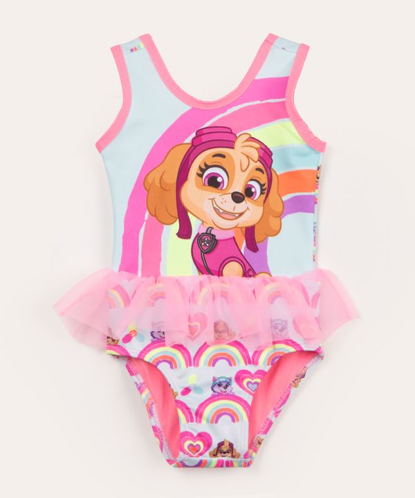 maiô infantil patrulha canina com proteção uv50 multicor 5